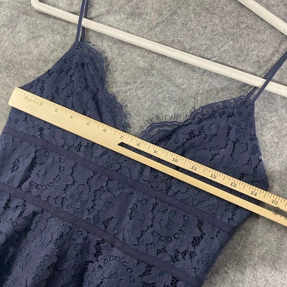 Joie Mini Dress XS Navy Blue Lace V-Neck A-Line Damasia Cocktail Party - Picture 7 of 12